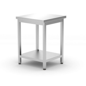 Central Work Table Kitchen Line with Shelf - D 600 x W 600 mm - HENDI
