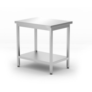 Mesa de Trabajo Central Kitchen Line con Estante - P 600 x L 800 mm - HENDI