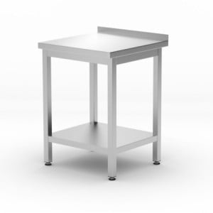 Mesa de Trabajo de Pared Kitchen Line con Estante - P 600 x L 600 mm - HENDI