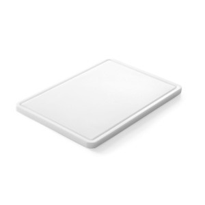 Tabla de Cortar con Ranura 355 x 250 mm - Blanco - HENDI