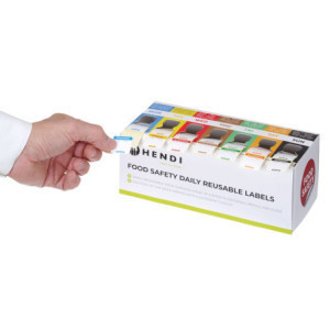 Caja de Etiquetas de Trazabilidad 7 Días - 25 x 25 mm - Rollos de 1000 - HENDI