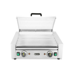 Parrilla Rodante para Salchichas con Tapa - 2 Zonas - HENDI