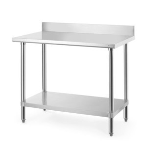Mesa de Trabajo con Respaldo y Estante - L 1000 mm - HENDI