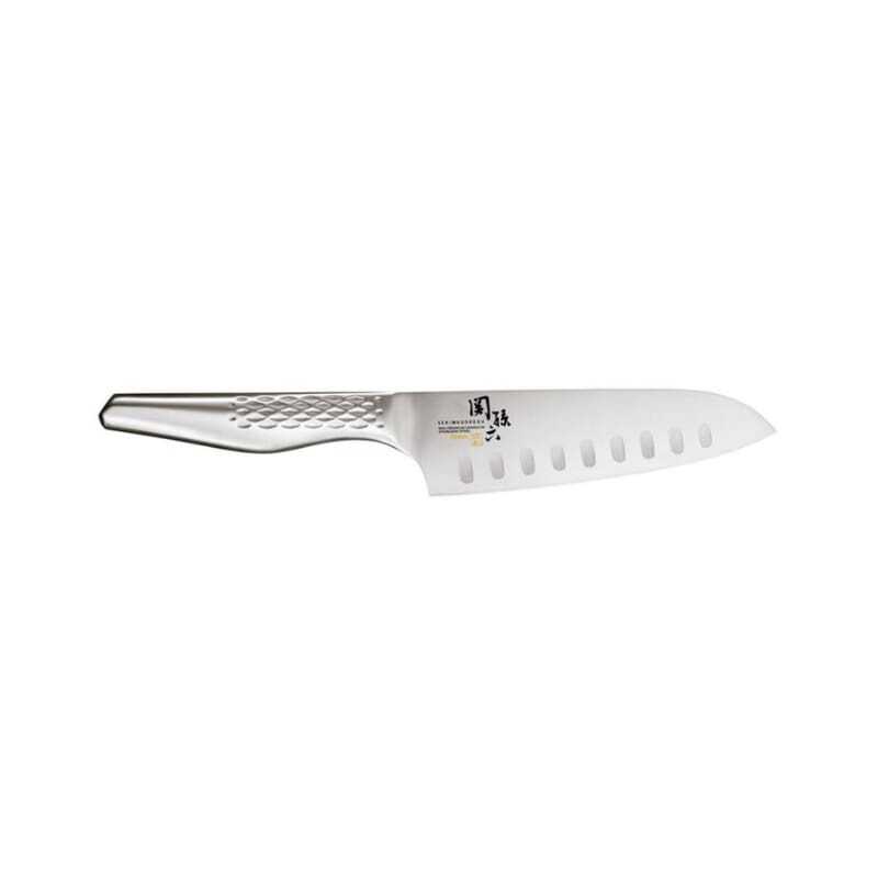 Cuchillo Santoku alveolado Seki Magoroku Shoso de 16,5 cm - Corte preciso y resistente