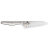 Cuchillo Santoku alveolado Seki Magoroku Shoso de 16,5 cm - Corte preciso y resistente