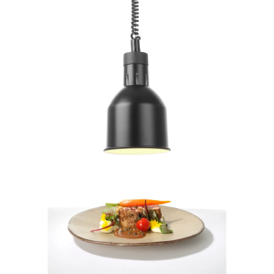 Lámpara Calefactora Cilíndrica Negra Ajustable - HENDI