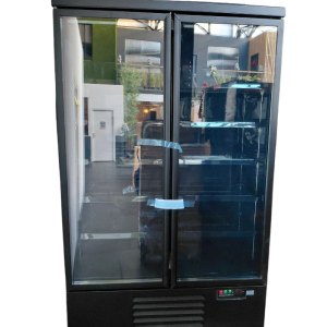 Positive Refrigerated Display Case 2 Doors Black - 1000L | CombiSteel