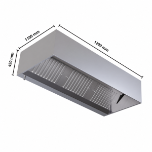 Campana cúbica 1100 LED sin motor - Dynasteel Calidad Acero Inoxidable AISI 304