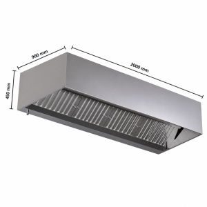 Campana cúbica LED de 2000 mm sin motor Dynasteel - Profesional Premium