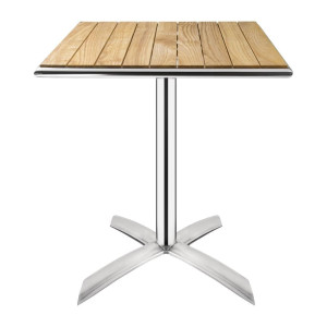 Mesa Bistro Cuadrada con Tablero Abatible Fresno - 600 Reacondicionada