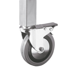 Lot of 4 casters for Reconditioned Stainless Steel Table | Fourniresto