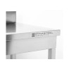 Mesa Inox 1600x700 mm Respaldo y Estante Inferior