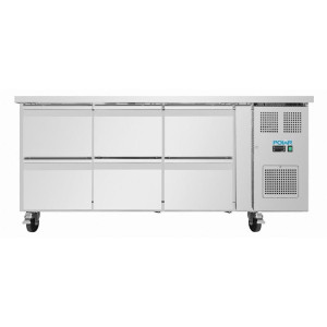 Mesa Refrigerada GN 1/1 6 Cajones Serie U - 465 L - Polar