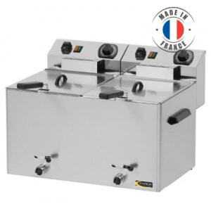 Freidora eléctrica con grifo de vaciado - 2 x 8 L