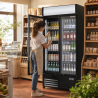 Vitrine para Bebidas 736 L 2 Puertas de Cristal 2-8 °C R290