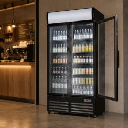 Vitrine para Bebidas 736 L 2 Puertas de Cristal 2-8 °C R290