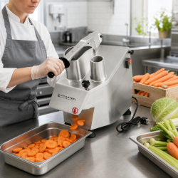 Cortador de Verduras Profesional 550 W — 2 Tolvas, Alu