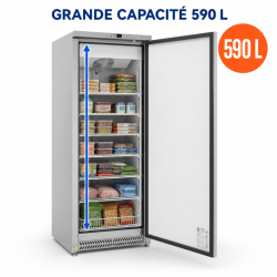 Armario de Congelación 590 L Inox Frío Ventilado -22 °C