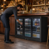 Bar Trasero Refrigerado 320 L 3 Puertas de Vidrio Deslizantes