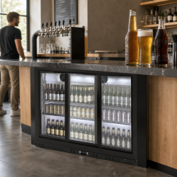 Bar Trasero Refrigerado 320 L 3 Puertas de Vidrio Deslizantes
