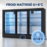 Bar Trasero Refrigerado 320 L 3 Puertas de Vidrio Deslizantes