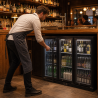 Bar Trasero Refrigerado 328 L 3 Puertas de Vidrio Negro