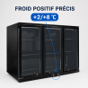 Bar Trasero Refrigerado 328 L 3 Puertas de Vidrio Negro