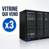 Bar Trasero Refrigerado 328 L 3 Puertas de Vidrio Negro