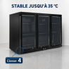 Bar Trasero Refrigerado 328 L 3 Puertas de Vidrio Negro