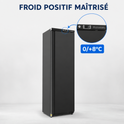 Armario Refrigerado Positivo 400 L Negro 0/+8°C