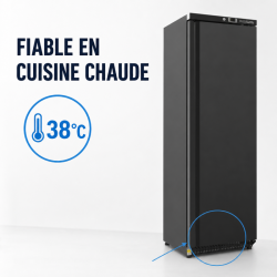 Armario Refrigerado Positivo 400 L Negro 0/+8°C