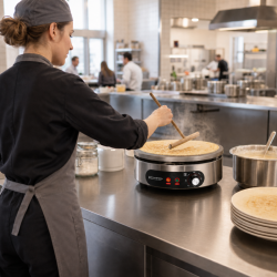 Crêpière Électrique Pro Ø 400 mm 3000 W — Placa de Hierro Fundido
