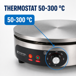 Crêpière Électrique Pro Ø 400 mm 3000 W — Placa de Hierro Fundido
