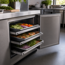 Par de deslizadores de 460 mm para mesa refrigerada