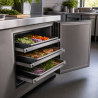 Par de deslizadores de 460 mm para mesa refrigerada