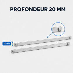 Par de deslizadores de 460 mm para mesa refrigerada