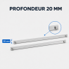 Par de deslizadores de 460 mm para mesa refrigerada