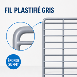 Grilla para Saladette 560 x 330 mm — Estante Plastificado