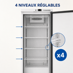 Armoire Refrigerada Positiva 380 L 0/+8°C Puerta Llena