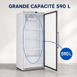 Armoire Refrigerada Positiva 590 L Vidriada 0/+8°C