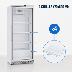 Armoire Refrigerada Positiva 590 L Vidriada 0/+8°C