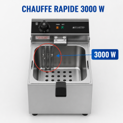 Friteuse Profesional 10 L 3000 W Inox — Termostato