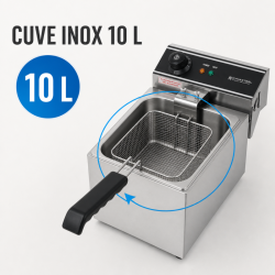 Friteuse Profesional 10 L 3000 W Inox — Termostato