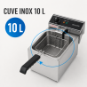 Friteuse Profesional 10 L 3000 W Inox — Termostato