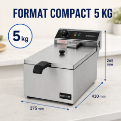 Friteuse Profesional 10 L 3000 W Inox — Termostato