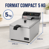 Friteuse Profesional 10 L 3000 W Inox — Termostato