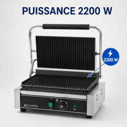 Grill Panini Pro 2200 W Ranurado 340x220 mm Inox