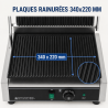 Grill Panini Pro 2200 W Ranurado 340x220 mm Inox