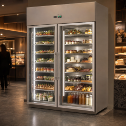 Armario Refrigerado Positivo 1400 L 2 Puertas de Vidrio GN 2/1