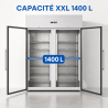 Armario Refrigerado Positivo 1400 L 2 Puertas de Vidrio GN 2/1